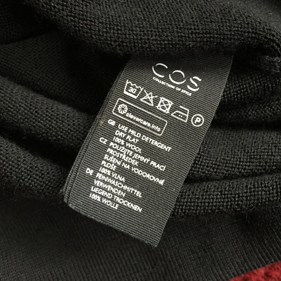 COS 100% Wool Black Sweater Dress S - Picture 7 of 7